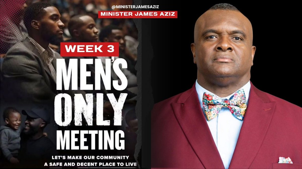 PhenomRadio's tweet image. #CommunityDevelopment Connect with @MinisterJamesAziz on all platforms! 
"Let's Make Our Community A Safe And Decent Place To Live." Text "SUCCESS" to 219-678-3434 youtube.com/live/kHM6w1N7c… Let's Build! #MensOnlyMeetingLIVE #MessageToTheBlackman #Farrakhan #ThePlugRoom