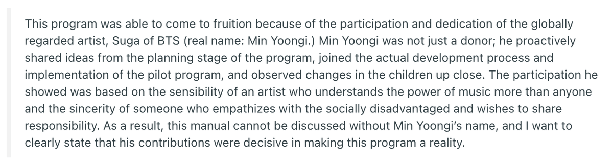 na_do_saram's tweet photo. Professor Cheon shared the preface of the "MIND program" book on her instagram, in which she mentions Yoongi. A kind ARMY on another site translated it.
(Original text and link in reply) https://t.co/w2eMuWT1eV