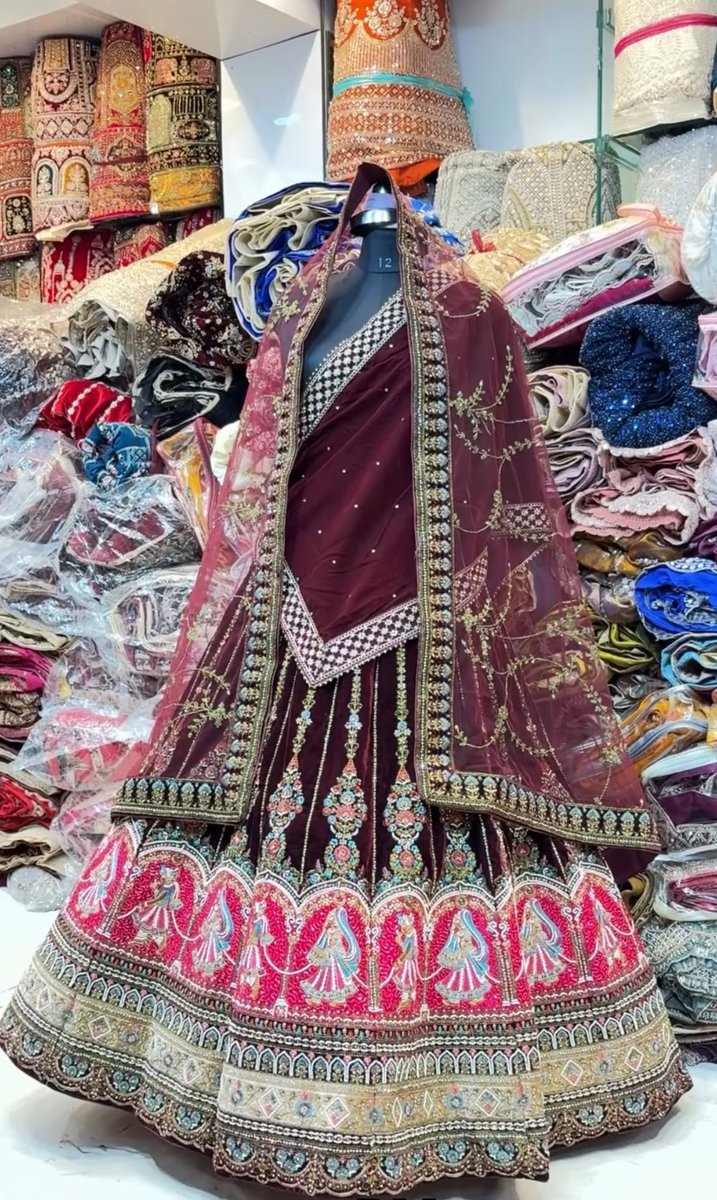 KhadimLehenga's tweet image. Bridal Lehenga Chandni Chock #bridallehengachandnichock #lehenga #newdesign