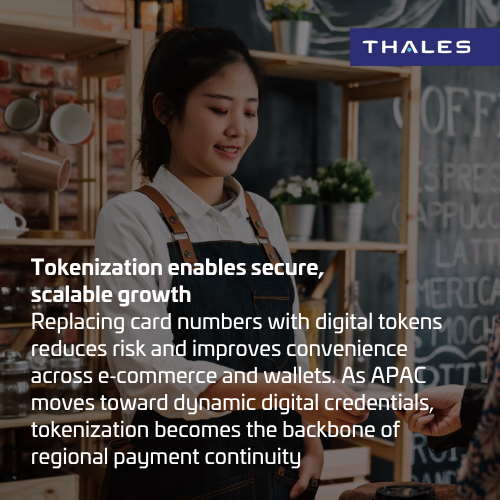 ThalesDigiSec's tweet image. APAC’s #DigitalPayments landscape is transforming fast 💳

With Google, we show how collaboration, #tokenization and local integration enable secure, seamless commerce across the region.

Success isn’t one blueprint, it’s the ecosystem working together 👇
thls.co/J1mk50YF2fJ