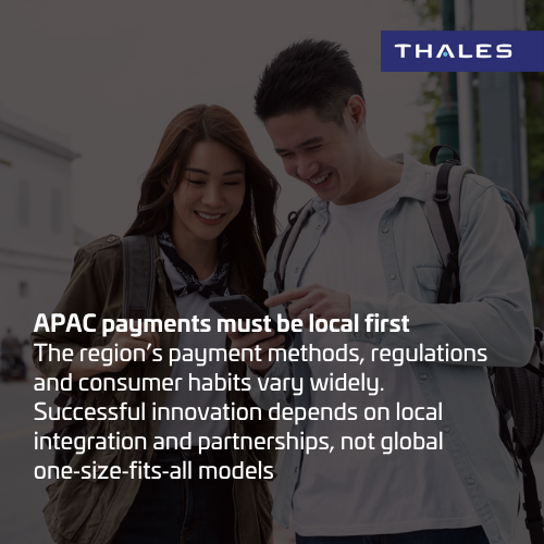 ThalesDigiSec's tweet image. APAC’s #DigitalPayments landscape is transforming fast 💳

With Google, we show how collaboration, #tokenization and local integration enable secure, seamless commerce across the region.

Success isn’t one blueprint, it’s the ecosystem working together 👇
thls.co/J1mk50YF2fJ