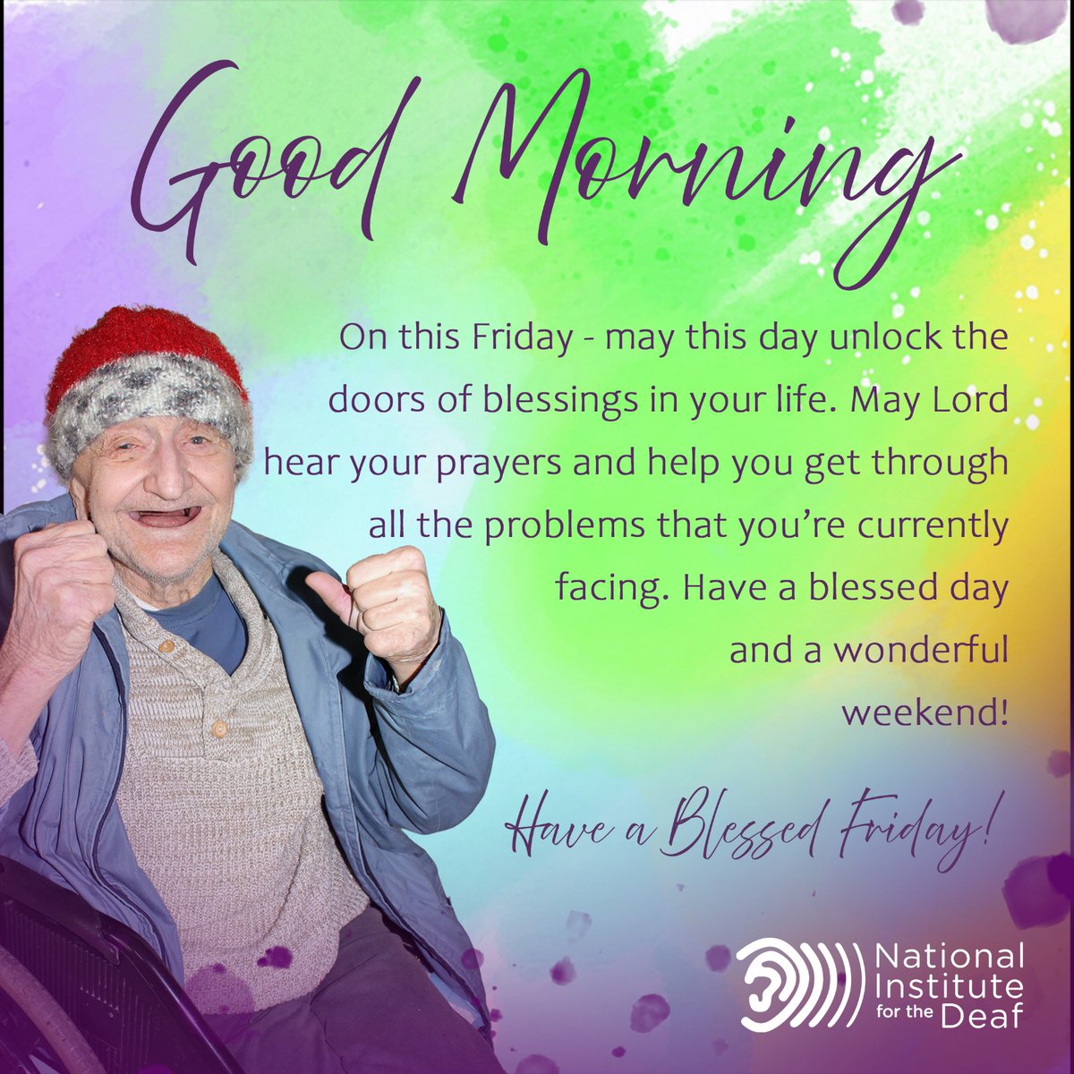 NIDdeaf's tweet image. Blessed Friday 🌿
Step into today with gratitude in your heart and purpose in your steps. Every small effort counts, every moment matters - finish the week strong and trust that good things are unfolding. ✨
#BlessedFriday #StayMotivated #FinishStrong