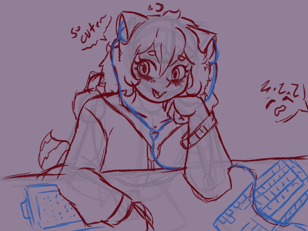 FazStyleFox57's tweet photo. (Oc) A spontaneous doodle by Karmita

“How sweet you look” “when you fall asleep listening to my voice”

#oc_art #doddle https://t.co/1h21UgqfvV