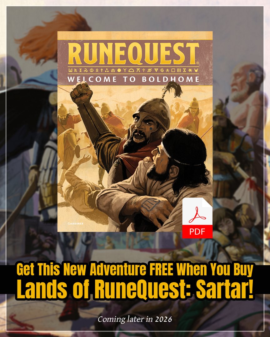 IRpgdb's tweet photo. ‘Welcome to Boldhome’ – We’re adding a 40 page new scenario to the forthcoming Lands of RuneQuest: Sartar book

https://t.co/oQp5n5HgMZ https://t.co/YXacctwNX4