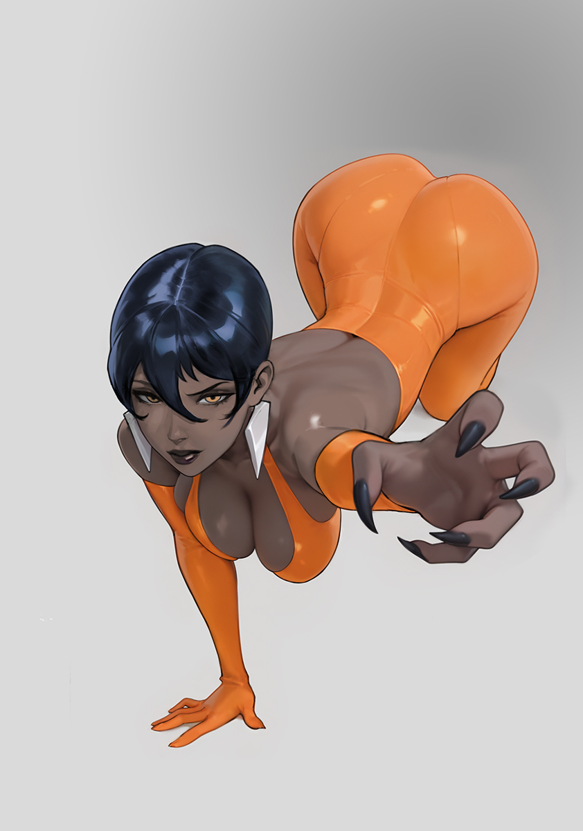 BadiLave's tweet photo. Step two!
- Made her face more emotional
- Made booba bigger
- Tweak hand (again)
- Shadows + lights

But it still too boring.
Any ideas? Too much cloth? https://t.co/CpMnMXz7fL