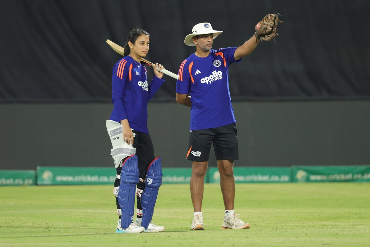 BCCIWomen's tweet image. Ready, Set, almost GO TIME for #SAvIND 😎

📸 Final preps in place for #TeamIndia on the eve of the 1⃣st T20I 💪