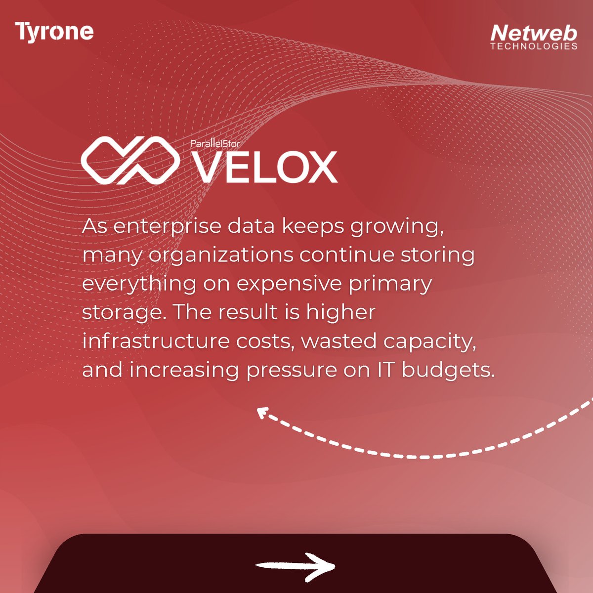 netwebtech's tweet photo. Rising data shouldn’t mean rising costs. Most organizations still store everything on expensive primary storage even unused data. That’s wasted capacity and budget. Velox fixes this with intelligent data tiering so you only pay for what you use: https://t.co/DziVUanRkZ.
#Velox https://t.co/stiINwW4bX