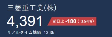_kanae_w's tweet photo. 三菱重工、
180円安。
こういう下げで
すぐ弱気になる人も多いですけど、
個人的にはまだ流れは崩れていないと見ています。
この辺りは、
むしろ落ち着いて見たい場面ですね。
#三菱重工 https://t.co/yOMFnBUTsC