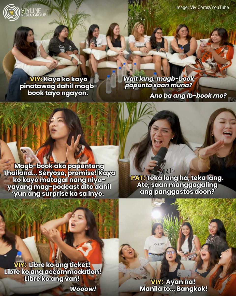 VL_MediaGroup's tweet image. IBA KA TALAGA, VIVIYS! ✈️🤩

​High school friends to Thailand travel buddies real quick! Panoorin ang ultimate surprise ni Viviys para sa kaniyang lifelong friends sa pinakabagong YouTube vlog.🇹🇭

📷 Viy Cortez/YouTube

 #TeamPayaman #FriendshipGoals
#ViylineMediaGroup