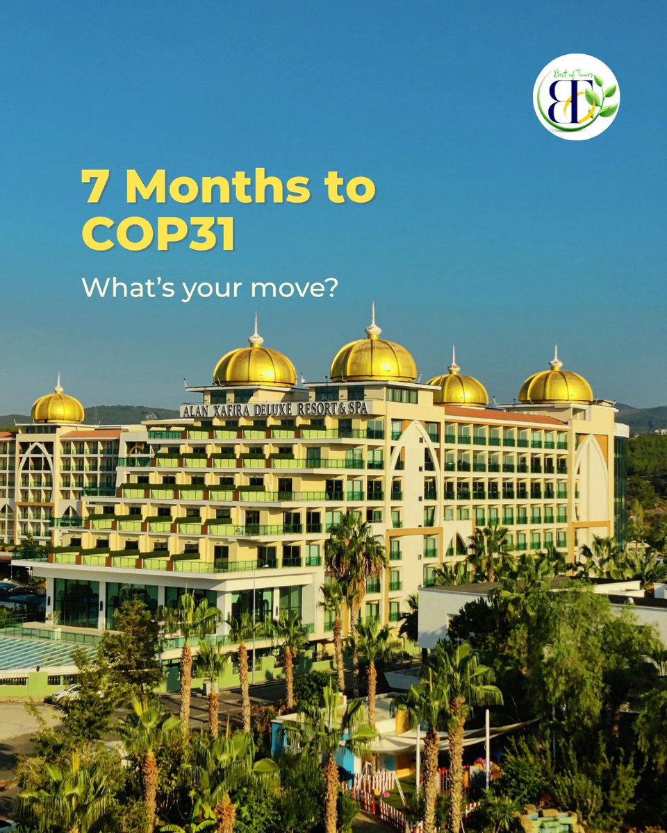 bot_events_'s tweet photo. 7 months to COP31. Are you ahead of the game, or just catching up? 🌍

The most strategic spots are already being claimed. Where will your delegation be?

📩 Start your operational journey with us: contact@bot-events.com https://t.co/8MMNv4y9Fp