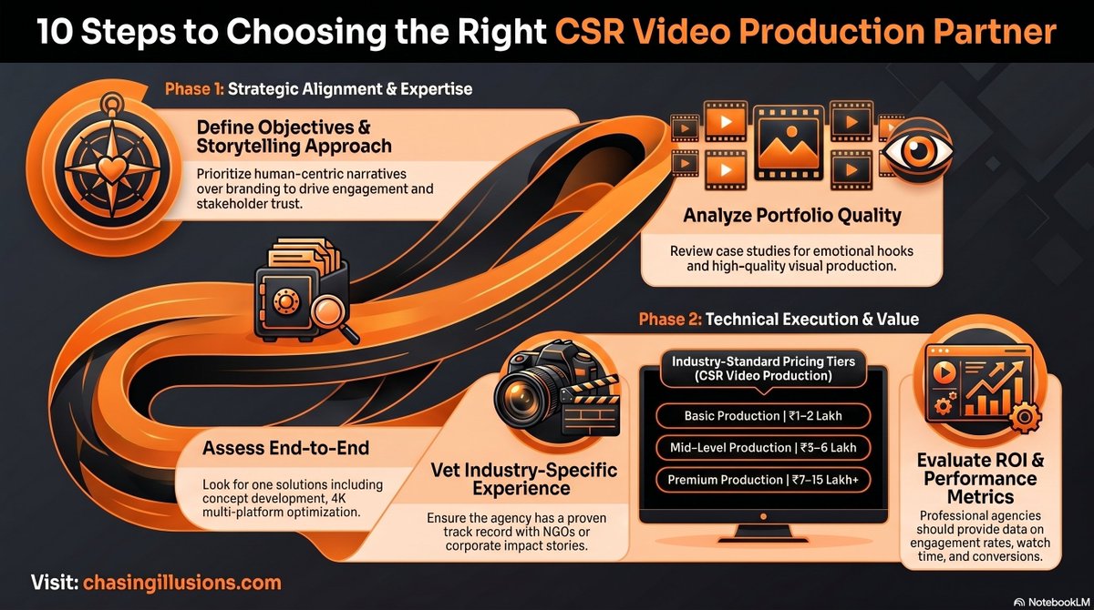 chasingilusions's tweet image. Choosing the right CSR video partner can make or break your impact 🎬🌍

✔️ Strong storytelling approach
✔️ Proven portfolio &amp;amp; experience
✔️ ROI-driven strategy

Tell stories that inspire trust &amp;amp; action—not just views.

📞 +91-9910911696
#brandmarketing #videoproduction #CSR