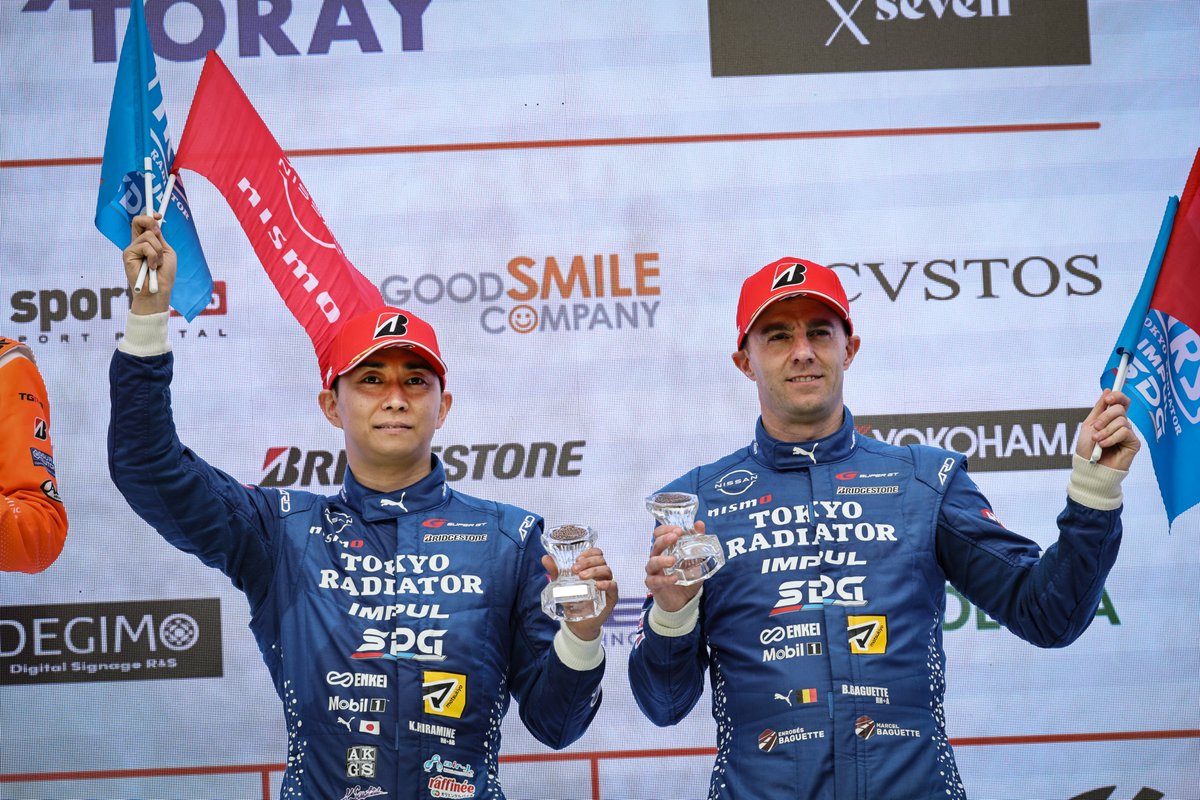 Mobil1_jp's tweet photo. 2026年 @SUPERGT_JP GTシリーズ開幕
初夏のような日差しが降り注ぐサーキットには、16,500人のSUPER GTファンが集結。気温24℃、路面温度は39℃というコンディションのもと、82周にわたる決勝レースが行われました。

No.12 TRS IMPUL with SDG Z (@IMPUL_official)
ベルトラン・ バゲット選手、平峰一貴選手がドライブ。予選順位から4つポジションアップの3位でチェッカーを受け、重要な開幕戦で見事ポディウムフィニッシュを飾りました。

No.100 STANLEY HRC PRELUDE-GT (@TM_Kunimitsu100)
山本尚貴選手、牧野任祐によるPRELUDE-GTでの初戦。
スタート直後から果敢な走りで前方車両次々にパスし、オープニングラップで7位へと浮上。その後も順位をキープし、7位でチェッカーフラッグを受け、入賞を果たしました。

最後までたくさんのご声援、ありがとうございました！

#Mobil1 #SUPERGT #TEAMIMPUL #TEAMKUNIMITSU