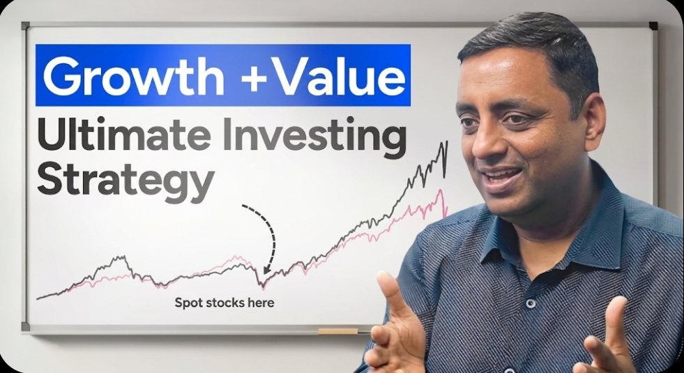 Santosh8747134's tweet photo. 1/22

I just finished an incredible masterclass by @kanodiaankit12 with @Upsurge_club, and it completely reframed my perspective on the "Growth vs. Value" debate — they are two sides of the same coin.

My key learning from this masterclass 👇 https://t.co/3ZosqXBBr9