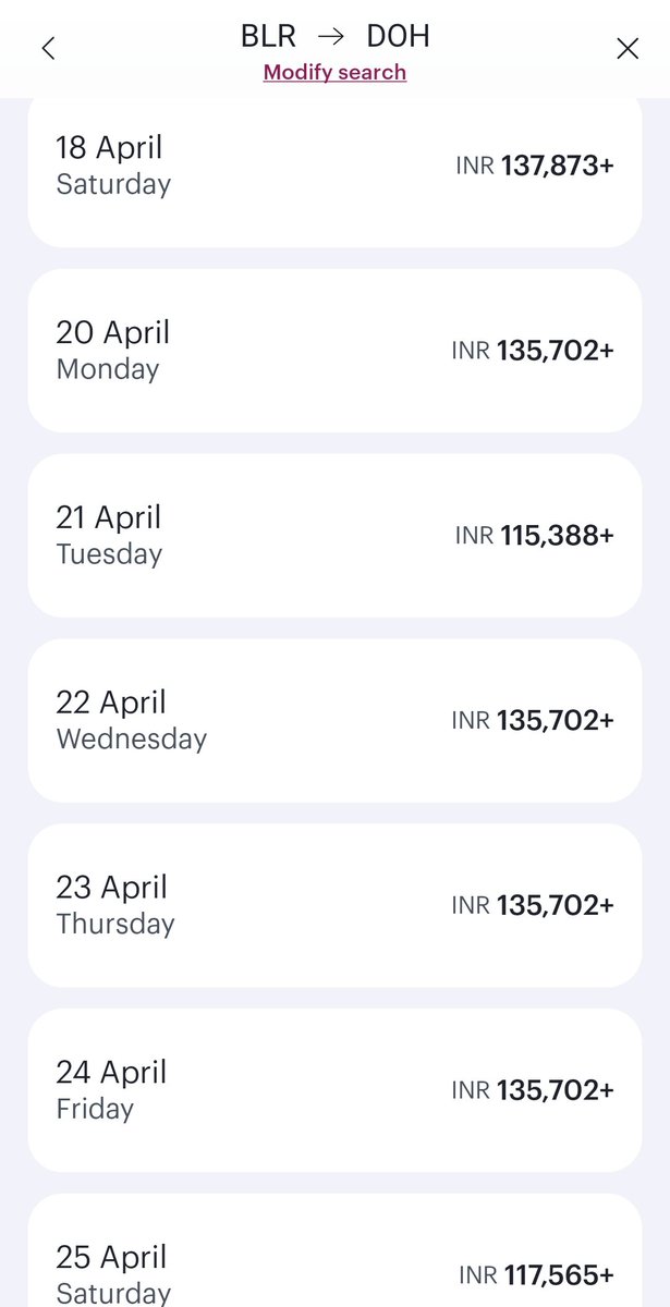 ManojRemanan's tweet photo. @qatarairways flight special schedule from India (IndiGo, Air India, Akasa, Vistara, or other Gulf carriers) need to increase services on India–Doha routes urgently.
Qatar is gradually adding flights, but it’s not enough yet.
#QatarAirways #IndiaToDoha #FlightPrices #AirTravel https://t.co/dfRirutthM
