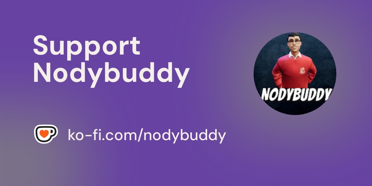 Nody_Wody's tweet image. Hey guys! I have a Kofi page now! If you enjoy what I do, consider supporting me on Ko-fi! Every little bit means the world! ko-fi.com/nodybuddy! @sme_rt @Retweet_Twitch #kofi #creator