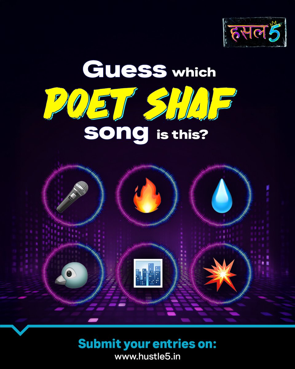 mtvhustle's tweet image. Poet Shaf fans, can you take a dig on this one!📷

MTV Hustle Season 5 is calling 📷📷
Entries open now!📷

Visit hustle5.in and send in your entries
now!

#JioHotstar #Hustle #Hustle5 #MTVIndia #EntriesOpenNow