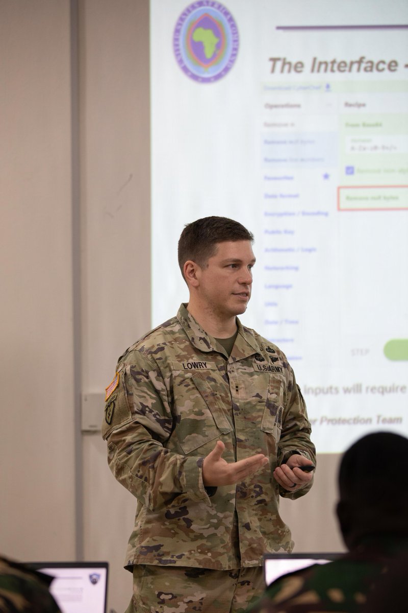 SETAF_Africa's tweet image. Ready to defend, ready to win in the #5thDomain.

U.S. #Soldiers of the 200th Cyber Protection Team, @USArmy Cyber Protection Brigade, teamed up with the Tanzanian People’s Defence Force during #JustifiedAccord26 to boost defensive cyber ops and strengthen regional cybersecurity.