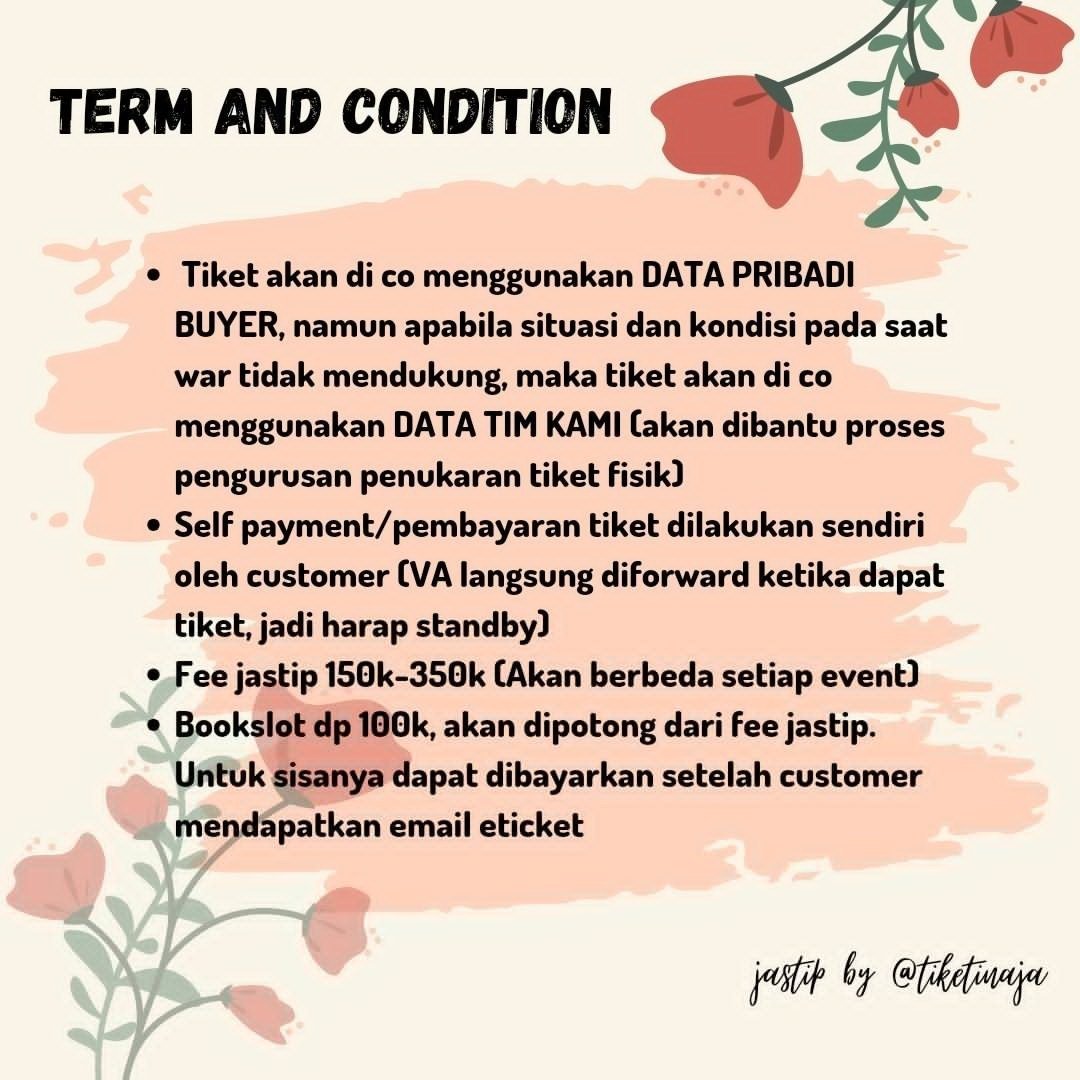 TiketinAja | Ticketing Service | Jastip Jaswar tweet media