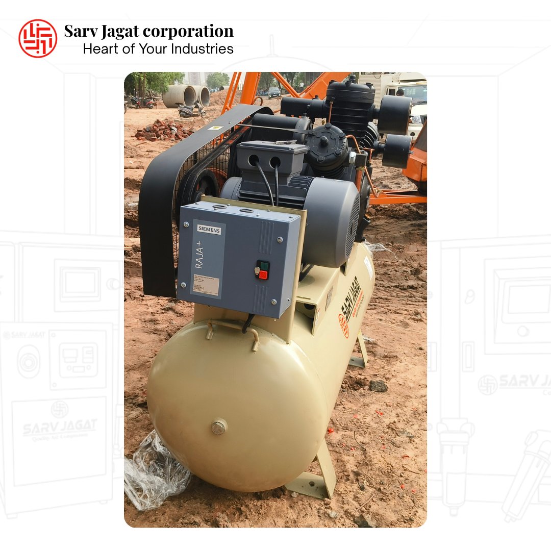 SarvJagat's tweet image. Not just a compressor—this supports your boiler.

SJ 15HP | 115T | Two-stage

Used in boiler systems for:
• Burner air (proper combustion)
• Pneumatic valves (control &amp;amp; safety)
• Instrument air (stable operation)
• Cleaning

#Boiler #CompressedAir #Manufacturing #SJ