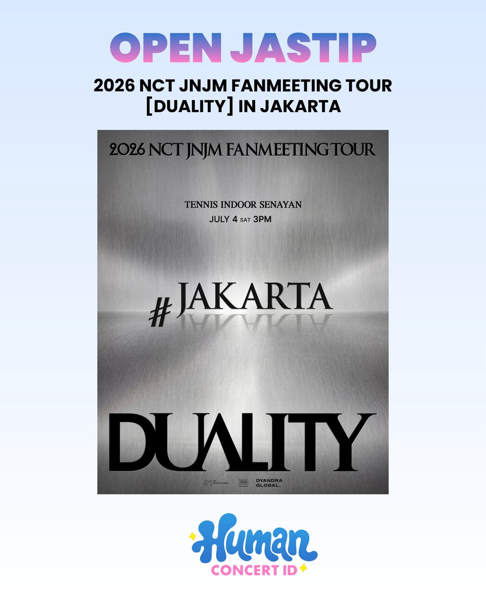 humanconcertid's tweet photo. CALLING TO ALL NCTzen &amp; DREAMzen 📢💚

OPEN JASTIP 2026 NCT JNJM FANMEETING TOUR [DUALITY] in JAKARTA

☆ fee 350-450/tix
☆ bookslot 100k/tix

✓ diurus sampai tiket fisik
✓ pelunasan h-1 ticketing
✓ dijamin trusted &amp; berpengalaman
✓ full refund 100% jika tiket tidak dapat https://t.co/5c7UHalkez