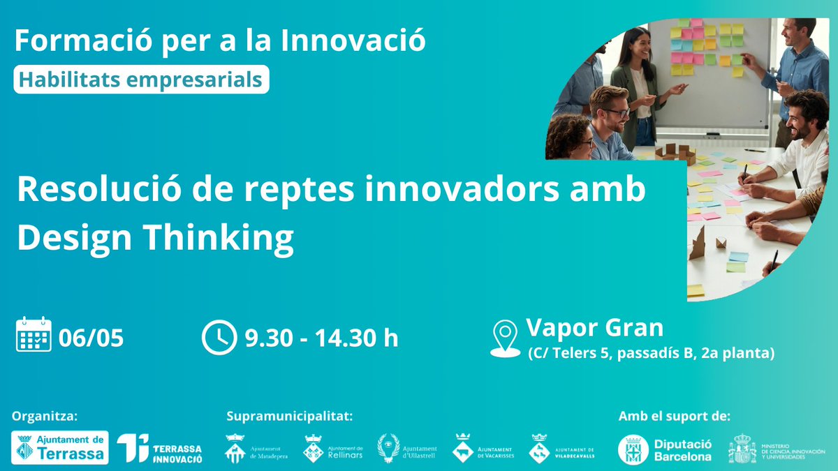 trsinnovacio's tweet image. 🛠️ Fase 4 #DesignThinking: PROTOTIPA ràpid i barat!

Converteix idees en models per testar què funcionin i evita inversions fallides. Ex:  -30% queixes!

100% subvencionada

📝 Inscriu-te ara! terrassainnovacio.cat/resolucio-de-r…

#Terrassa @ajterrassa @Trsempresa @trsuniversitats