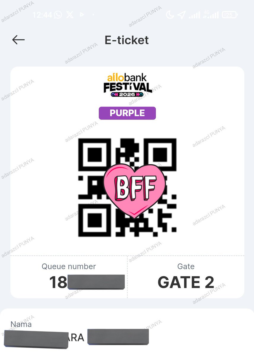 chi | wts tiket purple DP kecil tweet media