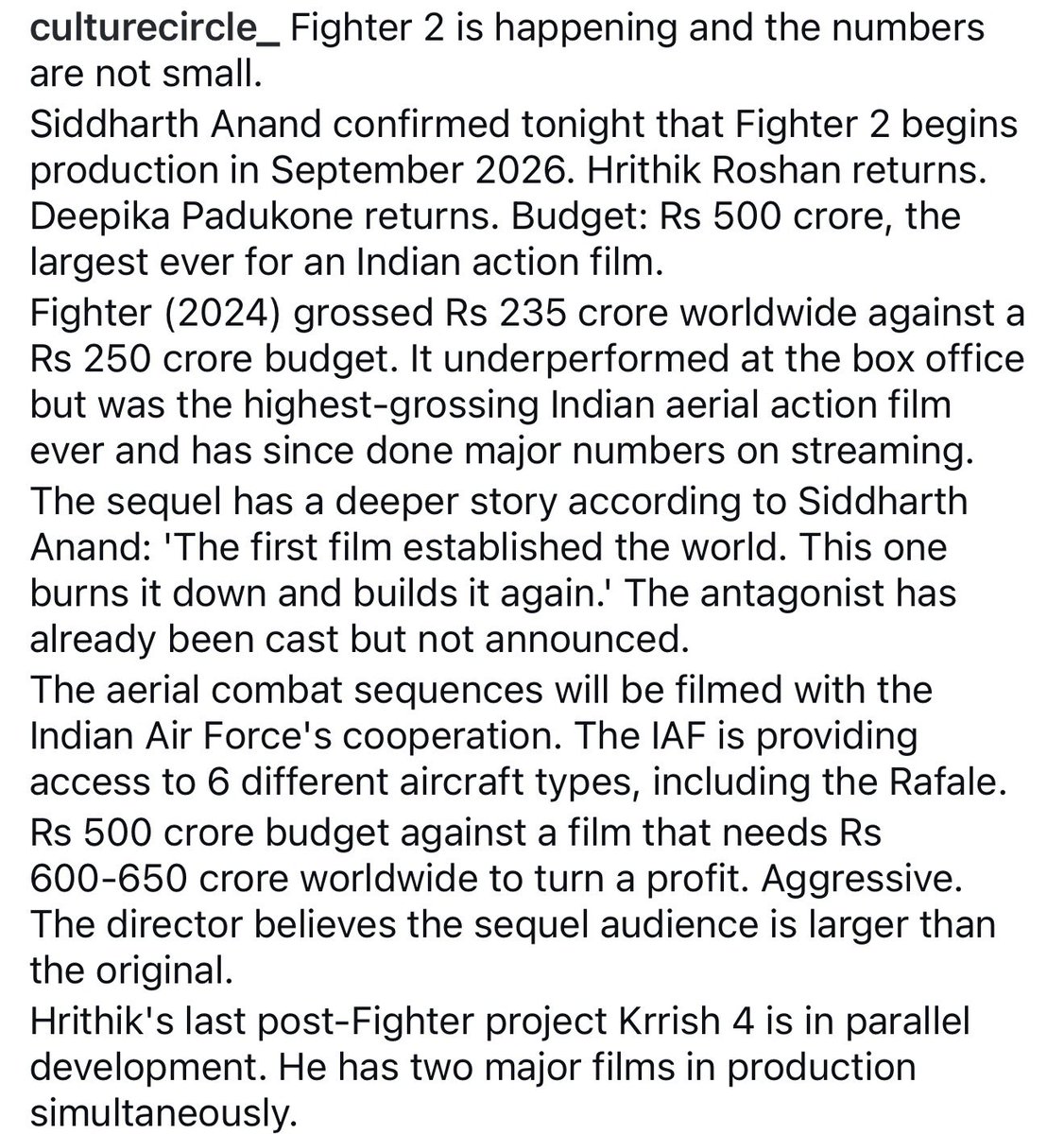 Harsh_SimplyMe's tweet photo. STOP TEASING AND ANNOUNCE IT ALREADY! @justSidAnand 😭 looks like lethal duo is coming back @iHrithik 😭❤️
#HrithikRoshan https://t.co/vWNdW5abyJ