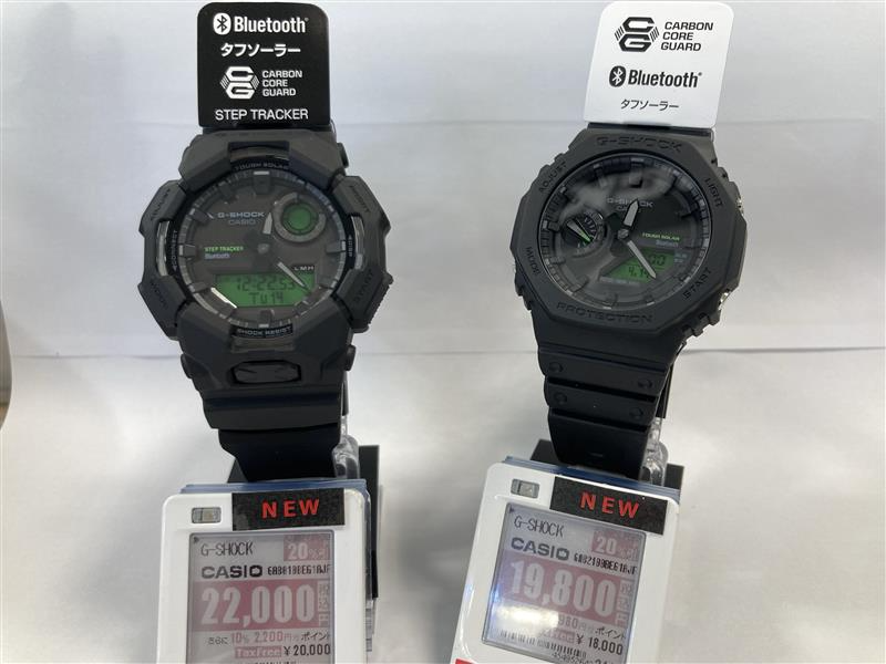 bic_sapporo's tweet image. G-SHOCKから新製品
「BLACK AND ELECTRO GREEN]をご紹介！

ブランドカラーであるブラックに、液晶のエレクトログリーンの組み合わせがモダンな印象を与えます！

人気のソーラーBluetoothモデルもございます！
ぜひ6F時計コーナーでご確認ください♪
#CASIO
#GSHOCK