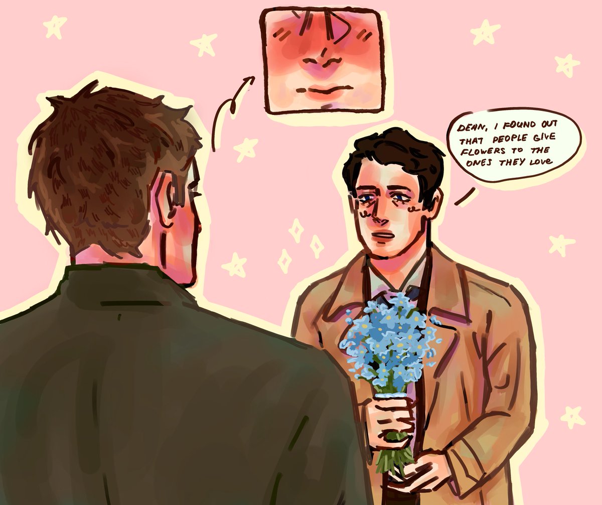 miniweeniealice's tweet photo. #supernatural #deanwinchester #castiel #destiel #fanart https://t.co/NMaSKPxnwn