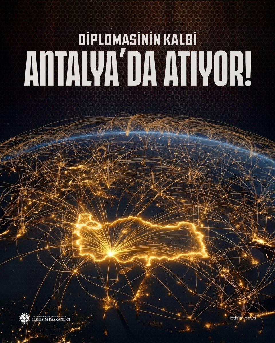 Türkiye, dünyada en fazla diplomatik temsilciliği olan üçüncü ülke !

Küresel diplomasinin önemli aktörleri Antalya Diplomasi Forumu'nda #ADF2026 bir araya geliyor.

🌐Dünya Burada Buluşuyor

📍 Antalya
