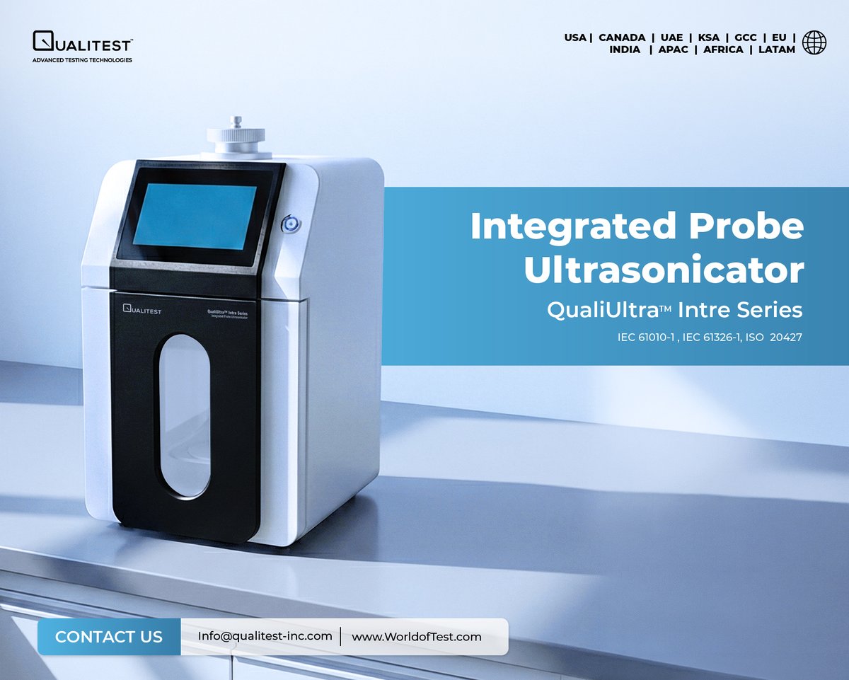 Qualitestinc's tweet image. Qualitest Integrated Probe Ultrasonicator improves sample processing efficiency with precise energy delivery and consistent ultrasonic treatment for reliable lab results.

🔗worldoftest.com/integrated-pro…

#Ultrasonicator #LabEquipment #Biotechnology #ChemicalAnalysis #Qualitest