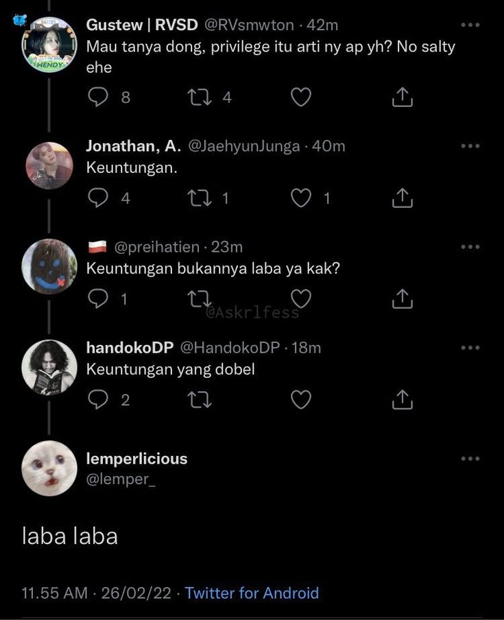 Baru tau arti privilege itu laba laba