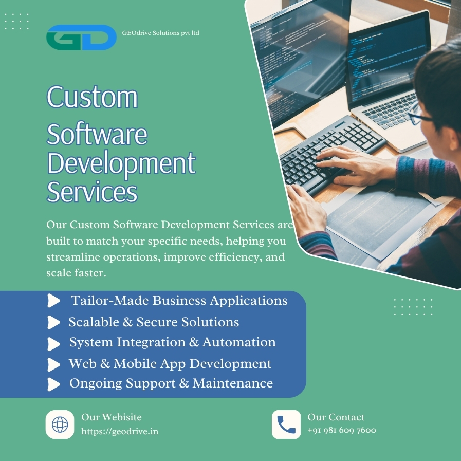 GeodriveS's tweet image. Stop using generic tools. Go custom 🚀

✔ Tailor-made software
✔ Scalable &amp;amp; secure
✔ Automation-ready
Partner with Geodrive Solutions Pvt Ltd
🌐 geodrive.in

#CustomSoftware #SoftwareDevelopment #Automation #DigitalTransformation #TechSolutions
