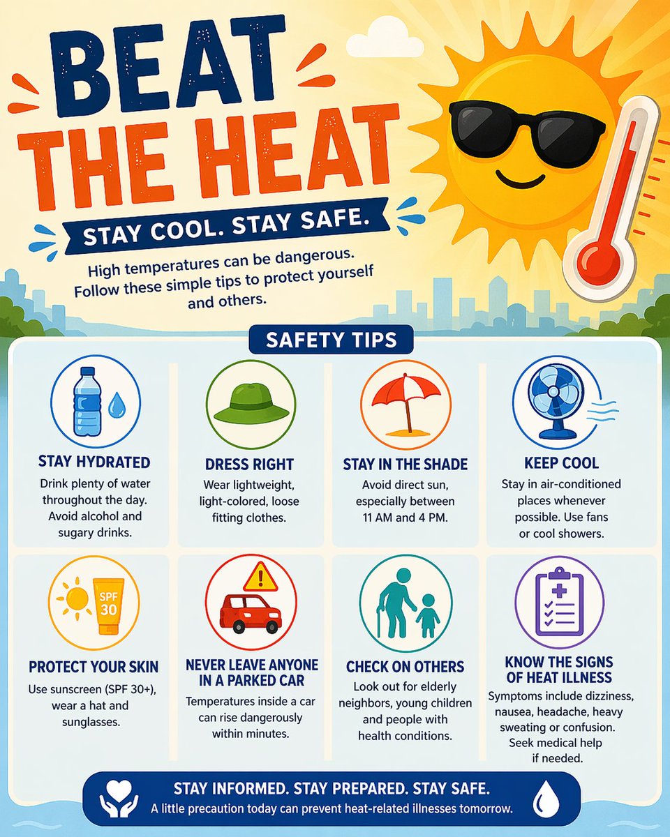 hydcitypolice's tweet image. Hydration is your best protection in the summer sun.
#StayCool