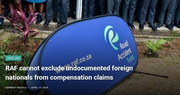 ConvictionZA's tweet image. The SCA confirms that Road Accident Fund claims apply to any person, including undocumented foreign nationals, reinforcing equality and access to justice.

Article Link:
conviction.co.za/road-accident-…

 #RoadAccidentFund #SCA #AccessToJustice #ConstitutionalLaw #RAF