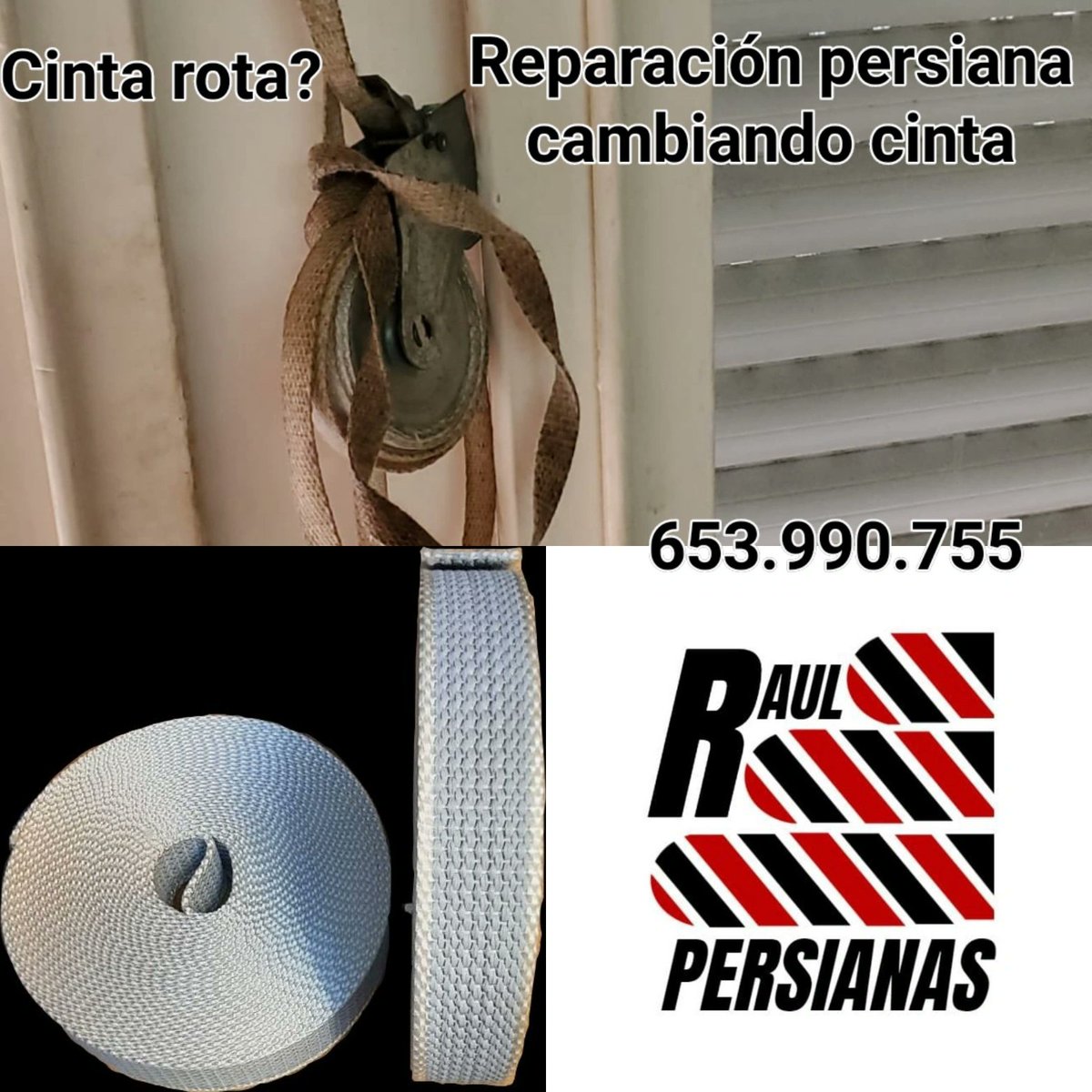 RaulPersianas's tweet image. Has ido a subir tu persiana y ves que está  rota?
Ha llegado el momento de su reparar la persiana.  Contacta conmigo. 
📧 persianasraul@gmail.com
#reparacionpersianas 
#persianas 
#persianasraul 
📲653990755
www.reparacionpersianasraul.com