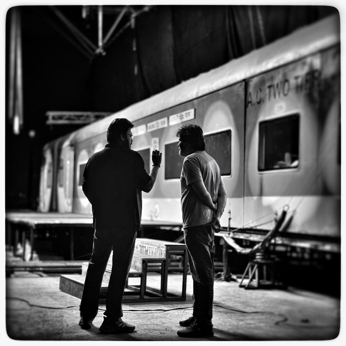freedommediaPR's tweet photo. 𝗧𝘄𝗼 𝗼𝗳 𝘁𝗵𝗲 𝗺𝗼𝘀𝘁 𝗹𝗼𝘃𝗲𝗱 ❤️

In the middle of building something special…  ✨ 

#AadarshaKutumbam shoot in progress 🫶🏻

#AK47 | #Venky77 | #VenkateshXTrivikram 

Victory @VenkyMama #Trivikram @SrinidhiShetty7 #SRadhaKrishna @haarikahassine https://t.co/WGE4Av1ud1