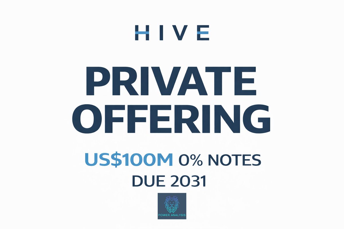 power_analys1s's tweet image. 💰 @HIVEDigitalTech $HIVE upsizes and prices its private offering to $100M in 0% exchangeable notes, strengthening capital for GPU investments and data centre expansion. #AI #HPC

Read more: powermininganalysis.com/hive