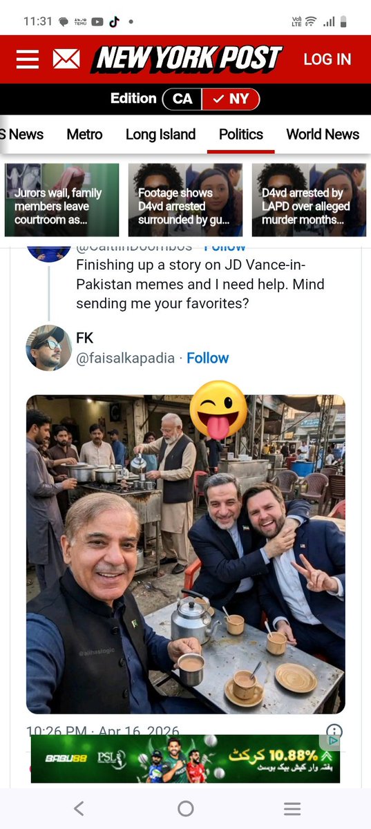Zainjamali97's tweet photo. OMG they actually posted this photo in which Modi is making Chaai😭😭😭 https://t.co/Ad0DGyPdMJ