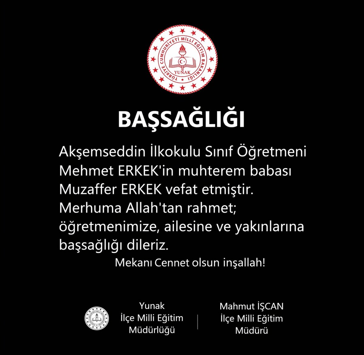 Yunak İlçe Milli Eğitim Müdürlüğü tweet media