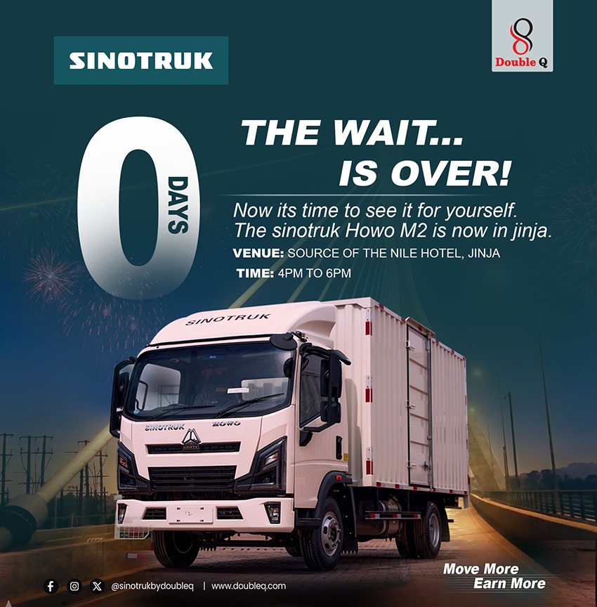 DoubleQCo's tweet photo. Today is the day!

We are officially launching the Sinotruk Howo M2 4 Ton Box Body at the Source of the Nile Hotel, Jinja.
Built for performance, reliability, and your everyday hustle. Move more, earn more…
#movemoreearnmore #sinotrukbydoubleq #doubleq https://t.co/H8tXQXpvFE