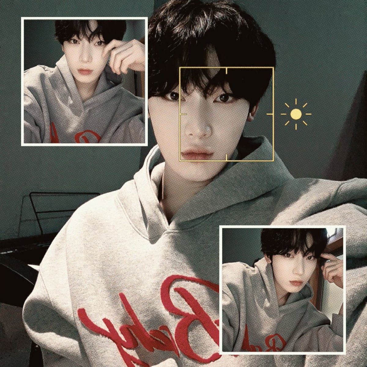 Came to the vocal room to work hard but I have to do my daily ddeon-selfie first heheh. 😈