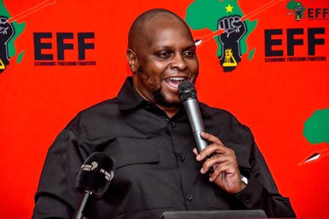 EugeneMt's tweet photo. I think the sooner you accept that you made a blunder by leaving a child you co-parented, it will help you heal from the misdirected and misplaced anger and hate you are displaying at every opportunity you get in attempts to redeem yourself and for political relevance.

I know you to be smart but the Shivambu you have become is no longer the one I marvelled about even before joining EFF. 

These things that you see as childish today, you were part of and never saw anything wrong with standing with your President. There is nothing unique with the “hands-off…” slogan, it has been historically well established and used before EFF was born.

T-shirts with different political leaders are not something new, and as a political scholar, you have better facts to these practises that you also implemented.

At “Hands-off JZ” you were there with us!

So to now want to characterise such actions of carrying toy guns as childish, is hypocrisy of the highest order. I think you can research better and find more pics of toy gun caring cadres symbolising the readiness and willingness to fight for freedom.

Please redeem yourself in an impeccable and politically mature manner in order to prove that you are not opportunistic but capable of doing for Mayibuye what you claimed to have done for EFF. I have chosen to engage respectfully s, stop stooping low… @EFFSouthAfrica