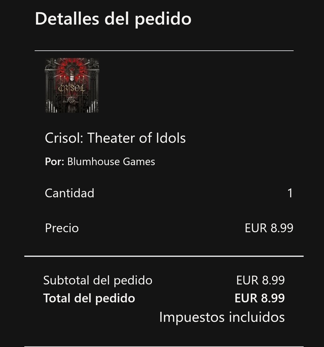 Pues no he podido resistir la oferta de Crisol <a href="/VermilaStudios/">Vermila Studios</a>