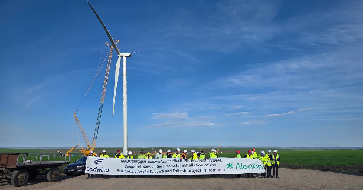 FRI_EL_GP's tweet photo. Un altro passo concreto verso il futuro dell’energia! 🌱
Congratulazioni per il completamento dell’installazione della prima turbina nei progetti Tulucesti e Foltesti, in Romania 🇷🇴

Pronti per le prossime sfide! 🚀

#WindEnergy #Friel https://t.co/aLj18wcAl4