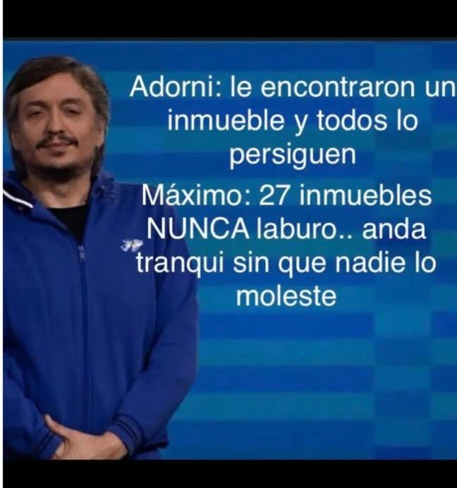 A este no se lo investiga si nunca trabajo  y es millonario la ley tiene que ser pareja para todos