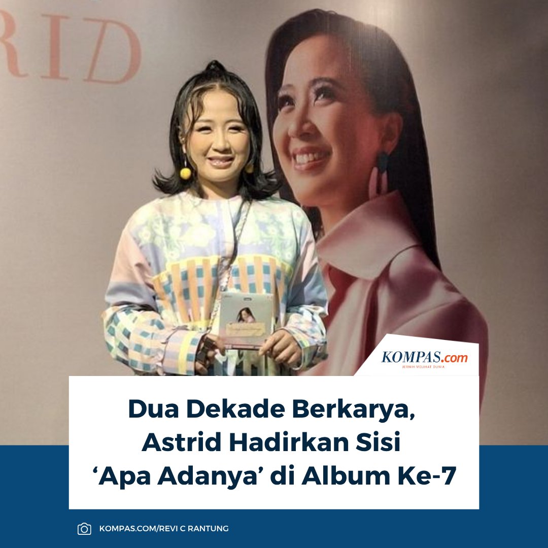 KompasEnt's tweet image. Penyanyi Astrid merilis album ketujuh bertajuk Aku dan Cahaya, yang menjadi bentuk pendewasaan dirinya dalam bermusik setelah dua dekade berkarya.

👉🏻Baca selengkapnya kompas.com/hype/read/2026…

~AM #Astrid #AkudanCahaya #Musik
