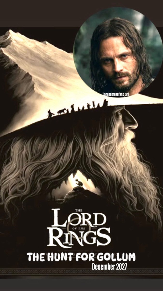 Jamie as the new Aragorn in 
The Lord of the Rings  ( edit by me)
The Hunt for Gollum Dec. 2027 
#JamieDornan