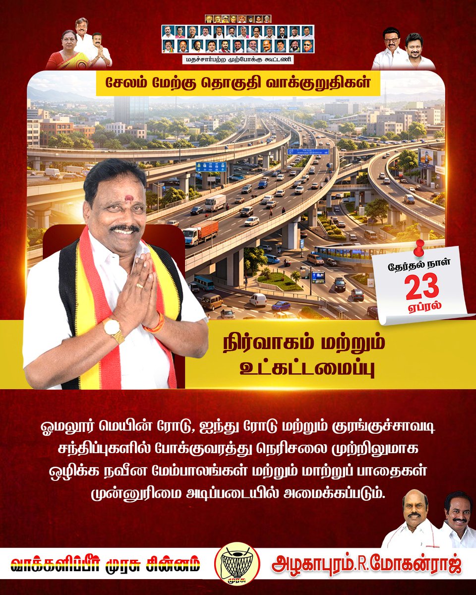 ARMsm1954's tweet photo. #AzhagapuramRMohanraj
#SalemWest
#Murasu
#SecularProgressiveAlliance
#VoteForMohanraj https://t.co/D9ZgXFeozp