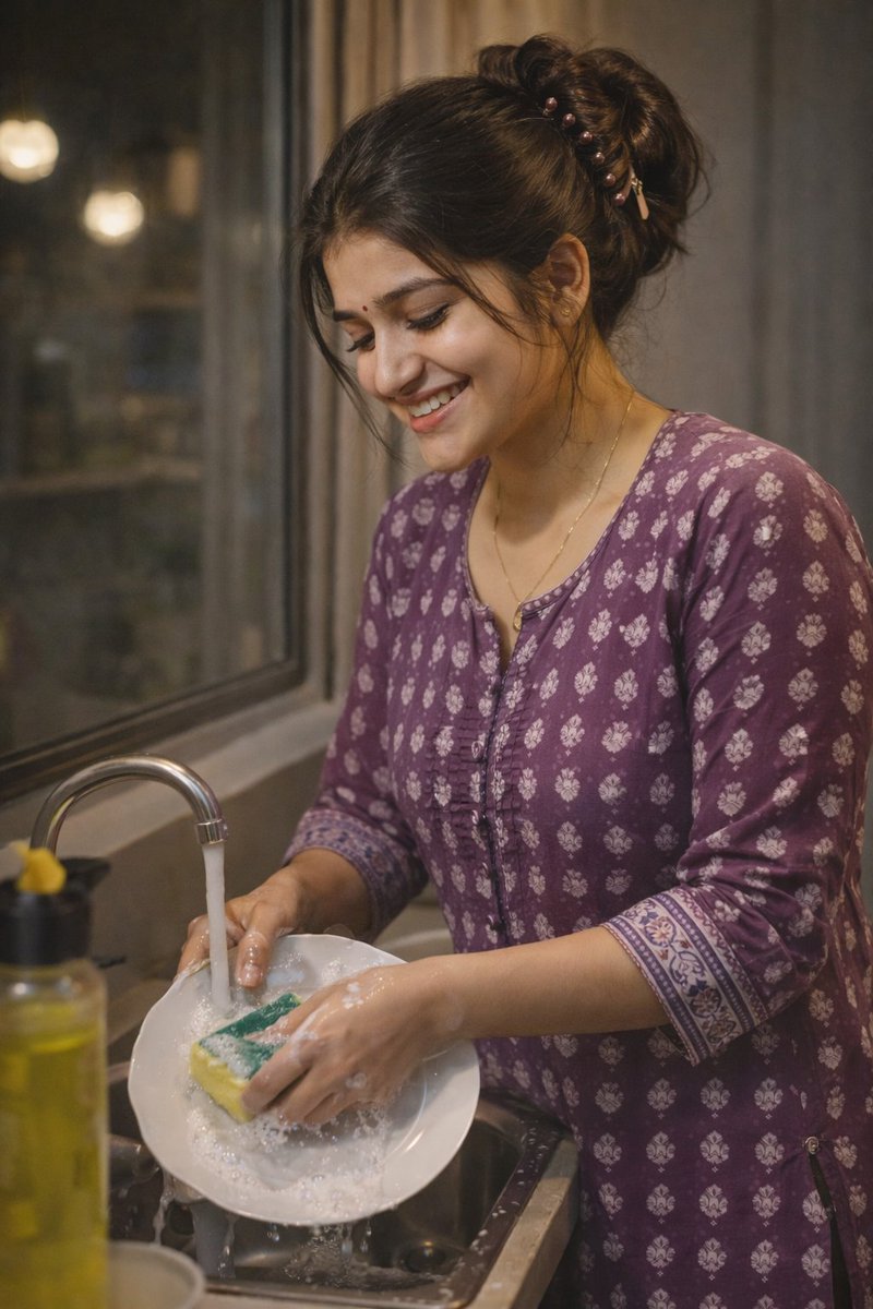 swatisundar's tweet photo. The Silent Homemaker✨

Post 1: The Nightly Kitchen Reset🍽️

The day doesn't end when the meal is over. Stay back finish the dishes and wipe the counters dry. 

To others, you’re just being helpful. To you, you’re the housewife ensuring the kitchen is fresh for a start tomorrow🧼 https://t.co/4GK1RbeFVz